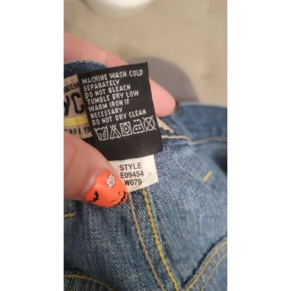 Enyce Jeans Men's 40x32 Baggy Wide Leg Y2K Hip Hop Streetwear Denim Blue Vintage - Picture 5 of 6